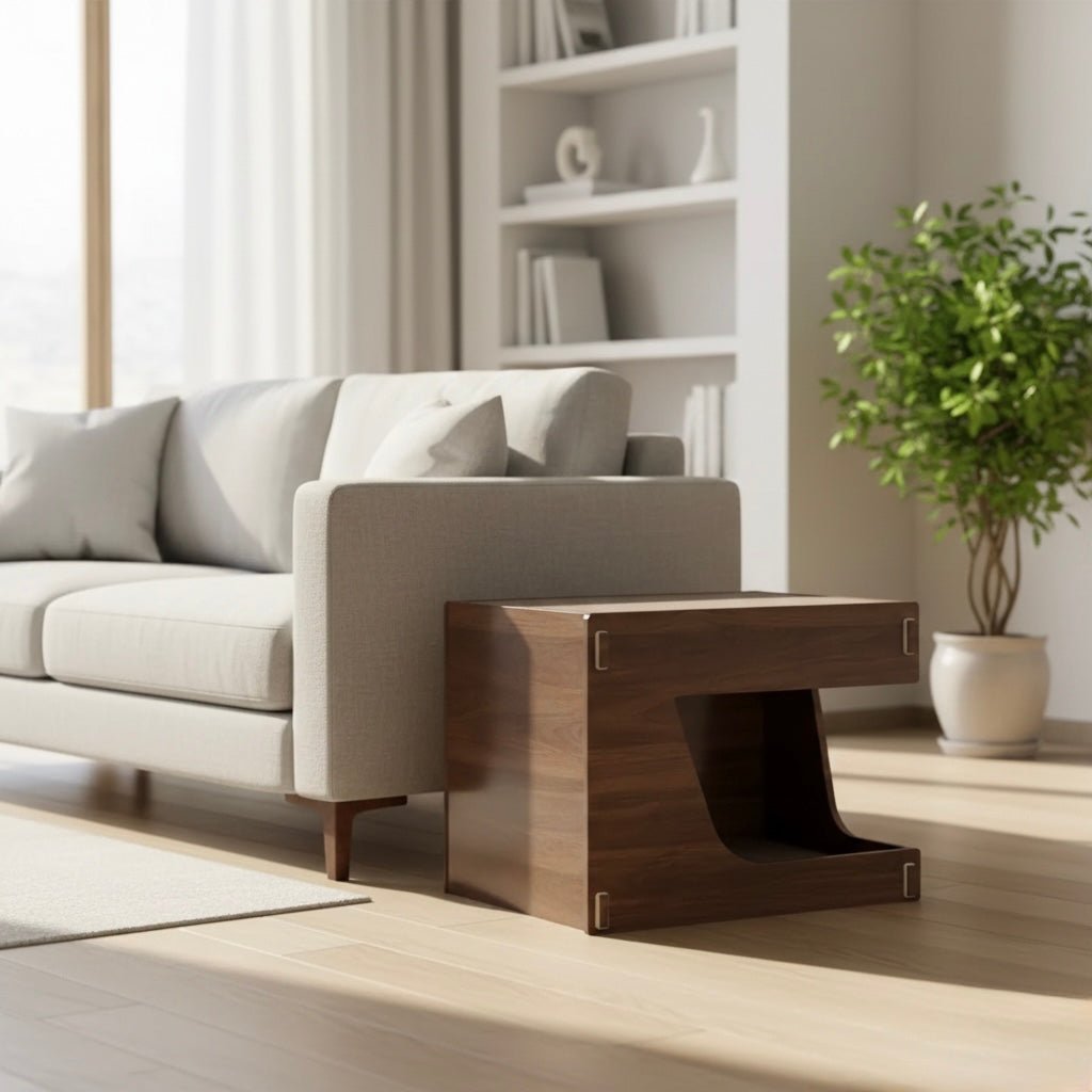 CUBRA – Design - Katzenhaus aus Holz mit Kratzflächen - Tierstil