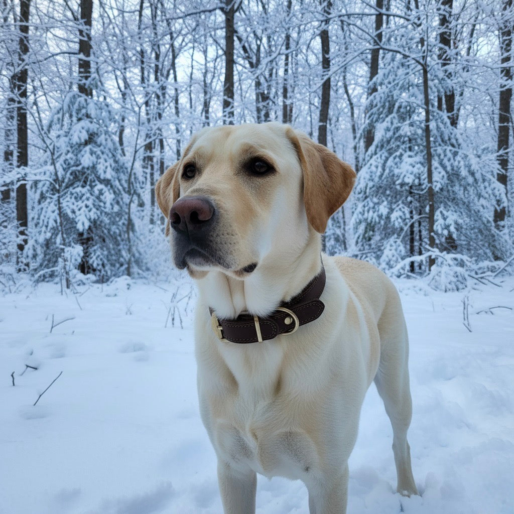 Leder Hundehalsband – Gefettetes Rindsleder Braun