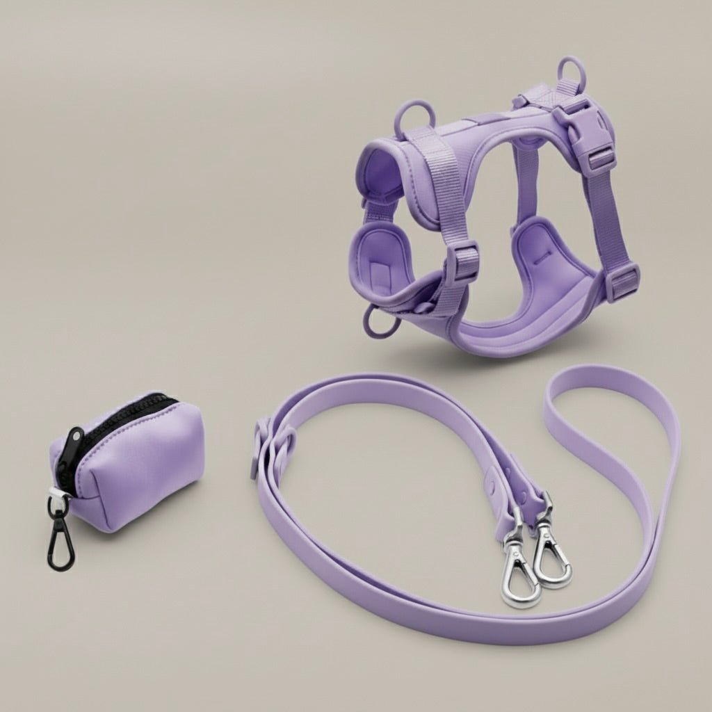 Hundegeschirr Set – inkl. Leine & Beutelhalter - Tierstil
