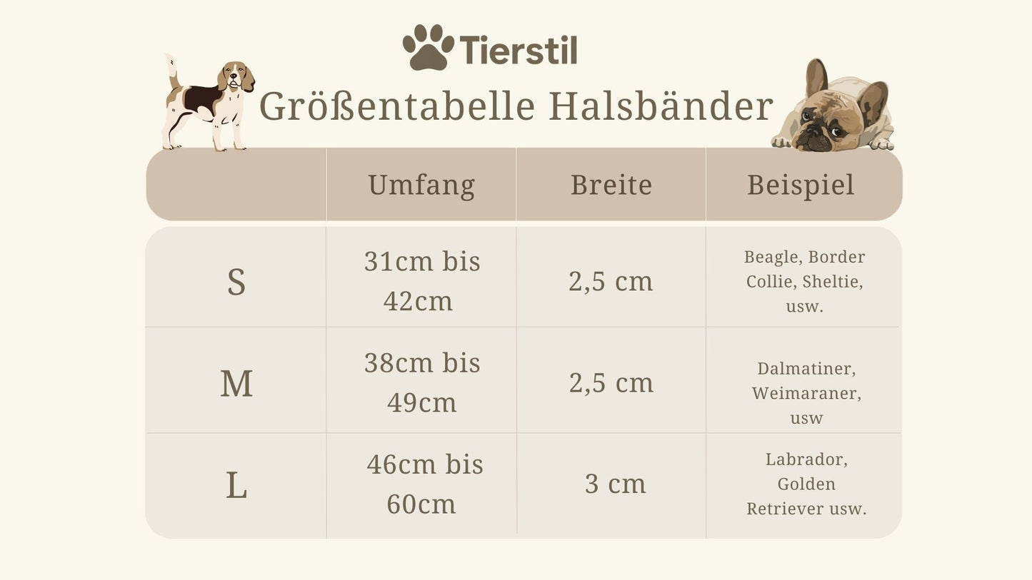 Leder Hundehalsband – Gefettetes Rindsleder Braun - Tierstil