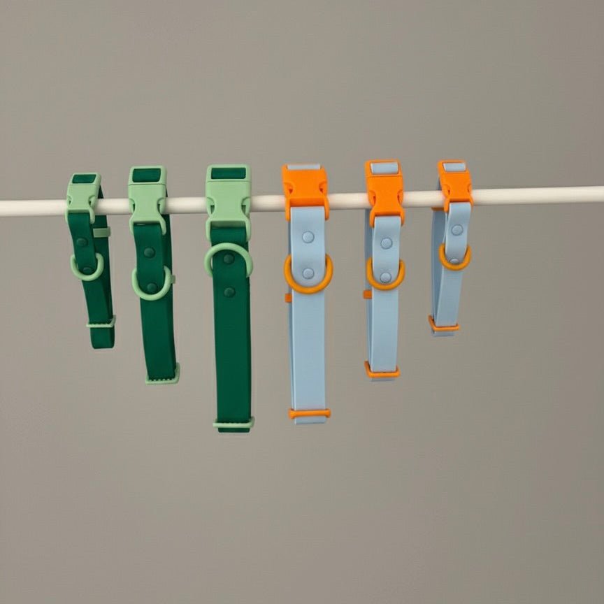 Set: PVC - Hundehalsband mit passender Leine - Tierstil